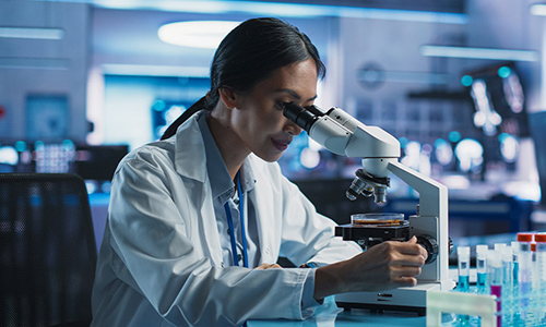 Researcher researching celiac disease